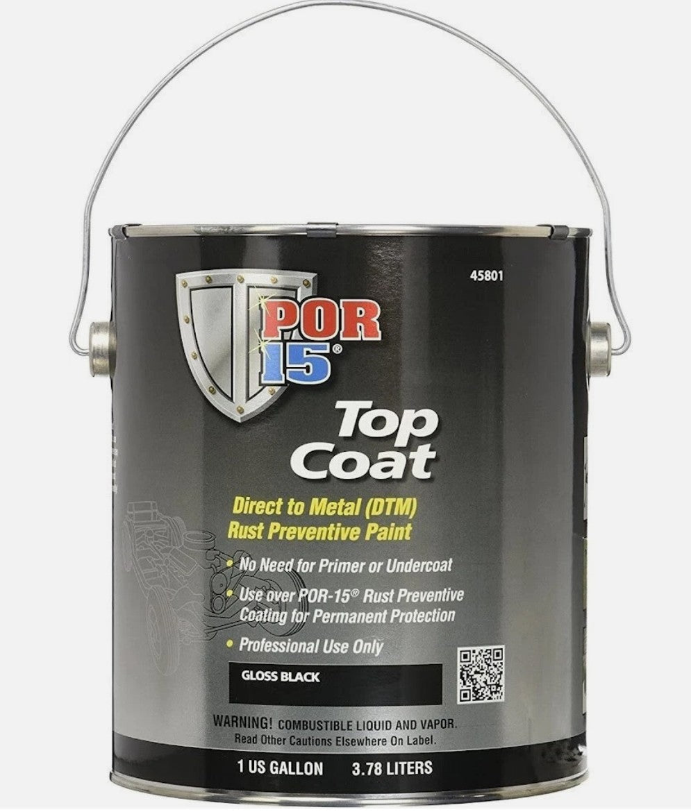 POR-15 45801 Rust Preventive Coating - Gloss Black, 1 Quart -Permanent Rust Seal