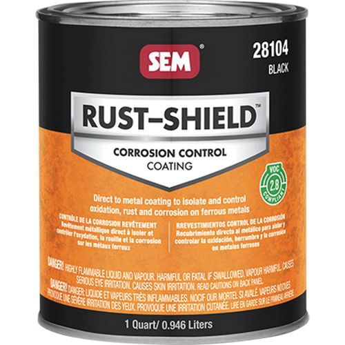 SEM 28104 Rust Shield 2.8 VOC Black Corrosion Control Coating Quart