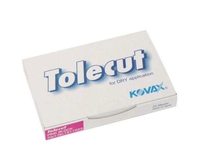 KOVAX Tolecut 191-1523 70 x 114 mm 1500 Grit Pink Dry 8-Cut Block Sheet 25/Box