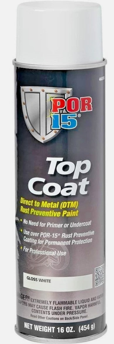 New POR-15 46818 Top Coat Gloss White - Aerosol / Spray Can 16 oz Free Shipping